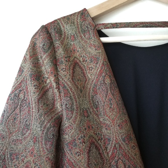 NWT Express Metallic Brocade Jacquard Dress - Picture 5 of 7